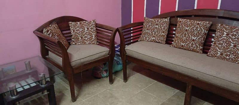 wood sofa set 2