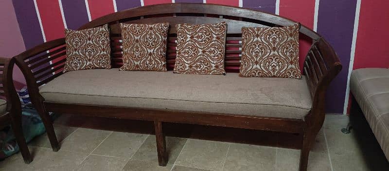 wood sofa set 3