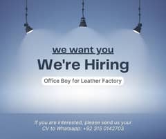 office boy required