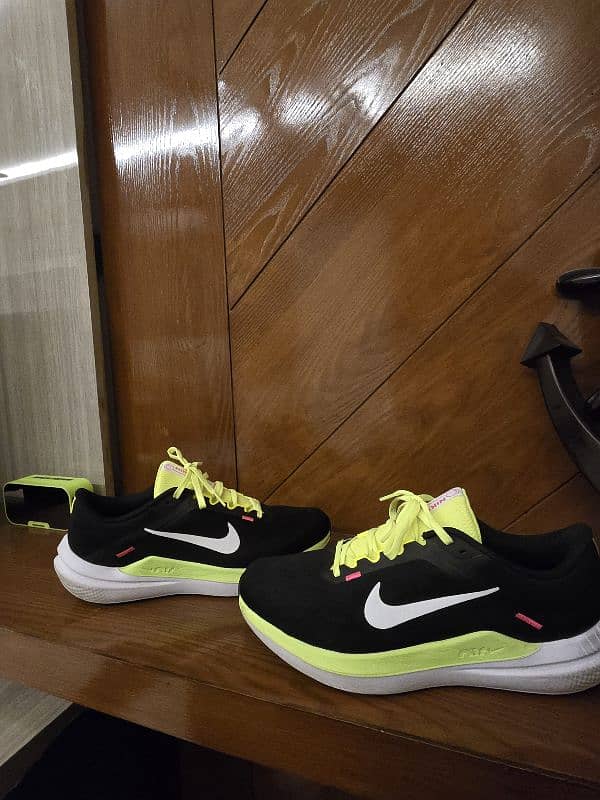 Nike WinFlo 10 (Black/Green) shoes 1