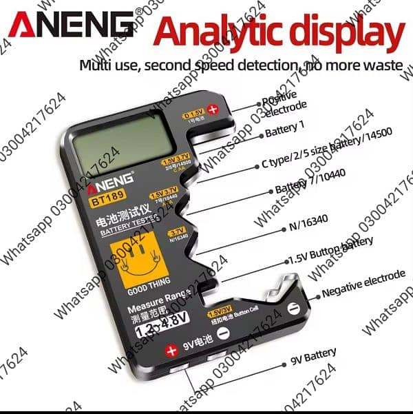 BT189 Button Cell car Battery Tester 9V N D C AA AAA Universal Hou 5