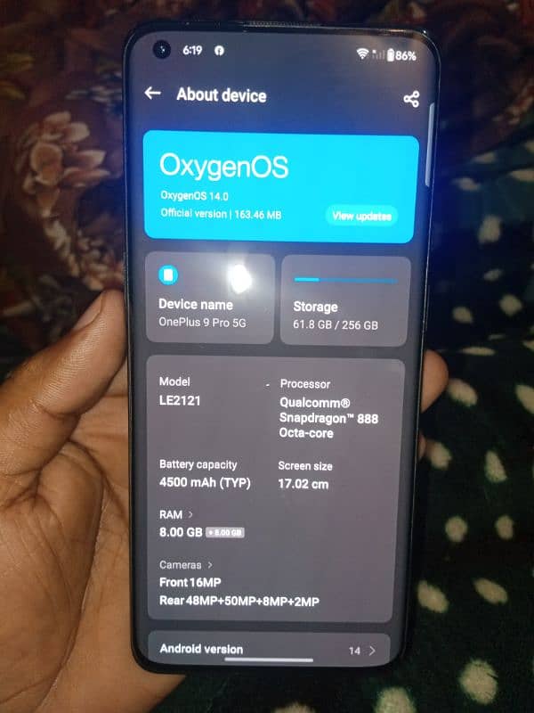 oneplus 9 Pro 10by10 8+8GB 256GB 5