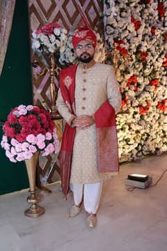 Groom Sherwani and shahbala sherwani set