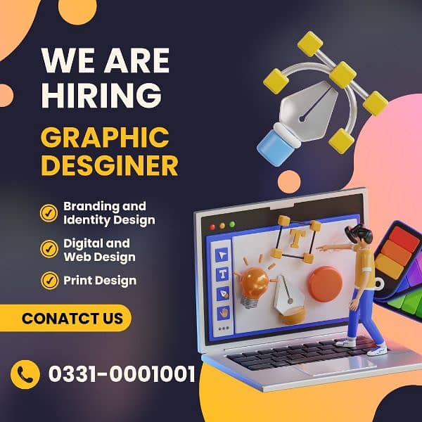 Graphic Designer | Jobs - Urgent Hirng - Male & Female Staff 0