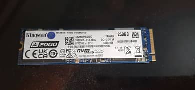 Nvme Kingston 250gb orignel 100%