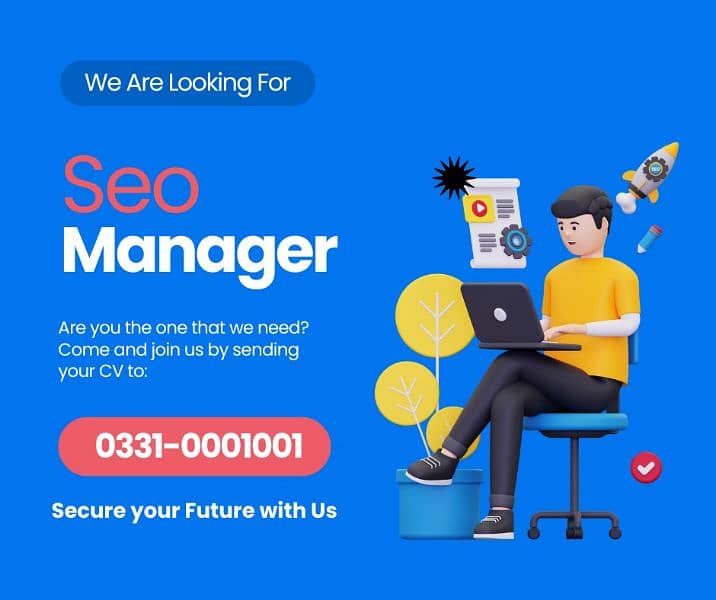 Seo Manager | Jobs - Urgent Hirng - Male & Female Staff 0