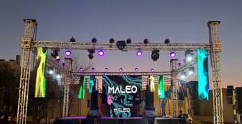 SMD Screen/Truss Lights/Dj Sound System/LEDs/Projector/Stage/LED Floor