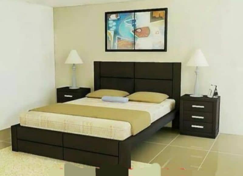 Bed set / King Size bed / Double Bed / Wooden bed 3