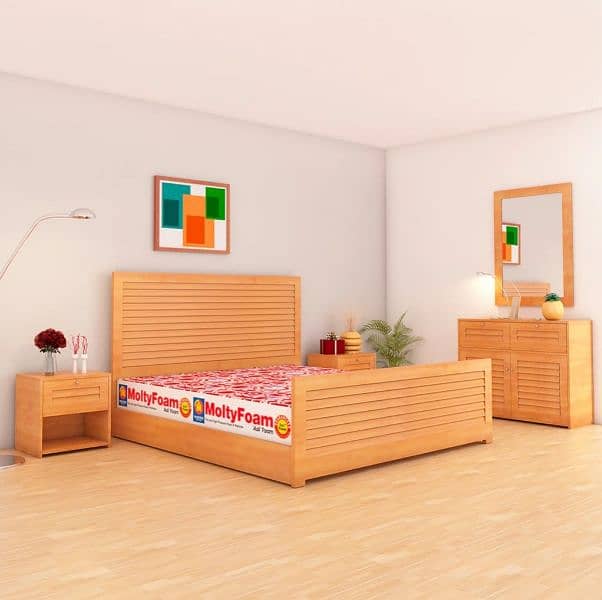 Bed set / King Size bed / Double Bed / Wooden bed 17