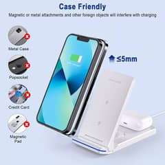 3 in 1 Wireless Charging Station for Apple Smartphone, Watch, Airpods