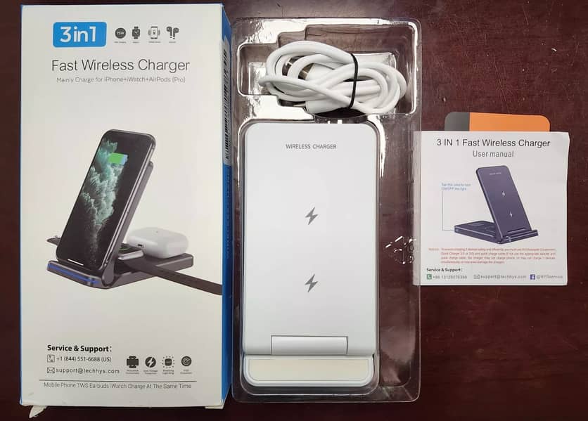 3 in 1 Wireless Charging Station for Apple Smartphone, Watch, Airpods 7