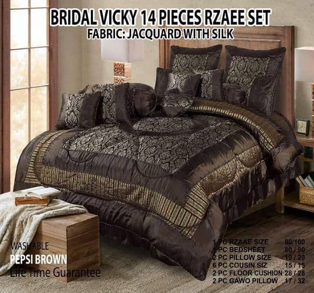 bed sheet 14 Vicky Razai set Bridal set 14 pice 2