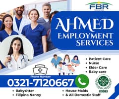 Nurse , Patient Care, Nanny , Attendane , Maids , Cook , Chef , Driver