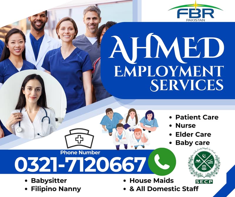 Nurse , Patient Care, Nanny , Attendane , Maids , Cook , Chef , Driver 0