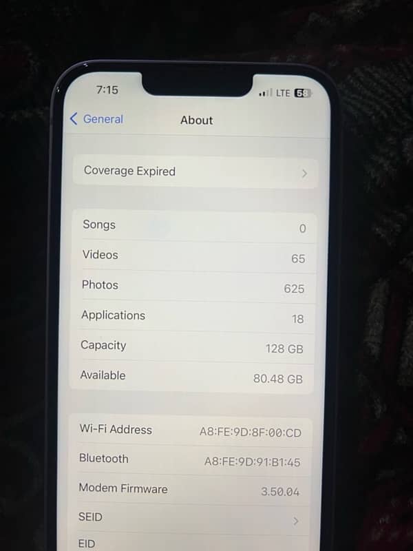 iPhone 13 Non PTA (sim working) 86 battery health 0