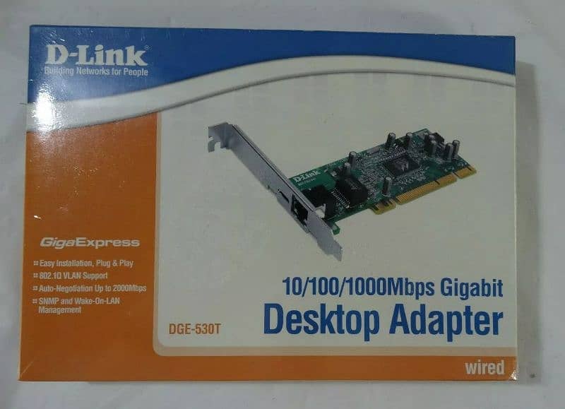 D-Link DGE-530T 10/100/1000 Gigabit Desktop PCI Adapter 0