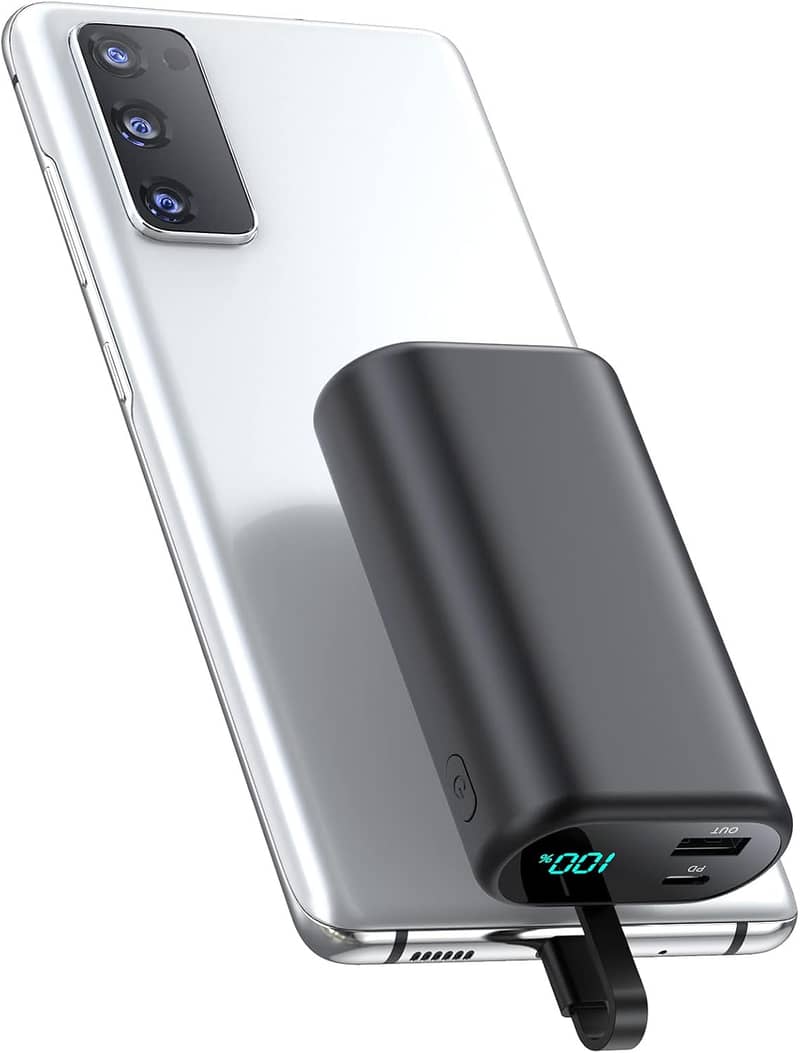 Small Portable Charger 10800mAh with Built-in USB-C Cable 1