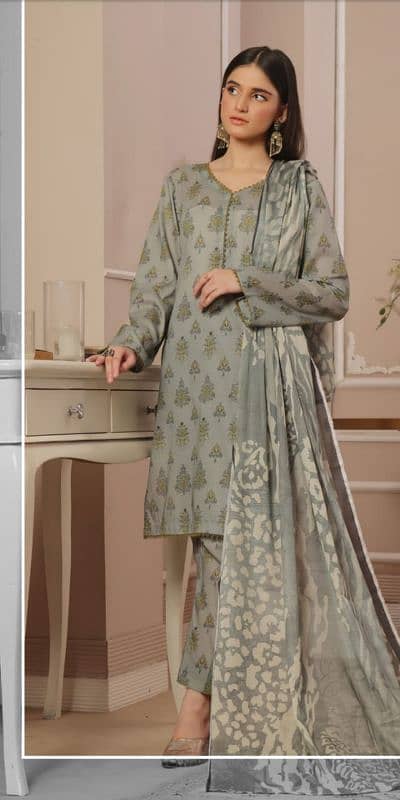 mosajee by izhan cotton cambric 3 piece suit available 0