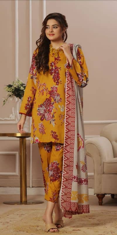 mosajee by izhan cotton cambric 3 piece suit available 4