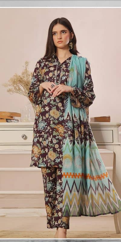 mosajee by izhan cotton cambric 3 piece suit available 7