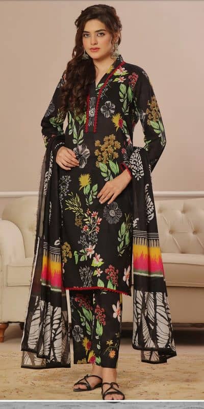 mosajee by izhan cotton cambric 3 piece suit available 9