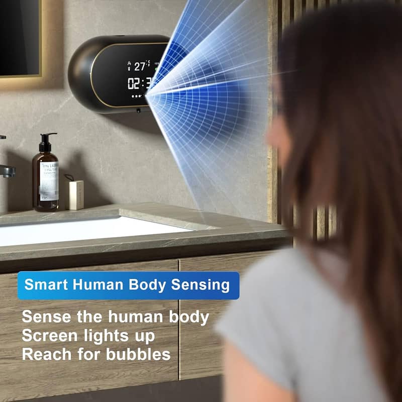 Automatic Soap Dispenser Hand Free Wall Mount Rechargeable Touchless 4