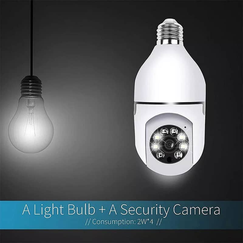 360° 1080P IP E27 Light Bulb Camera Wi-Fi IR Night Smart Home Wireless 12