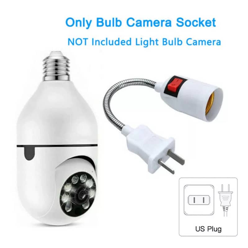 360° 1080P IP E27 Light Bulb Camera Wi-Fi IR Night Smart Home Wireless 17