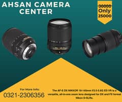 Nikon 18-140mm lens CONTACT 03212306356