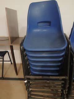 New Design Modern School Furniture PP Plastic blue Stacking 50 Chairs.