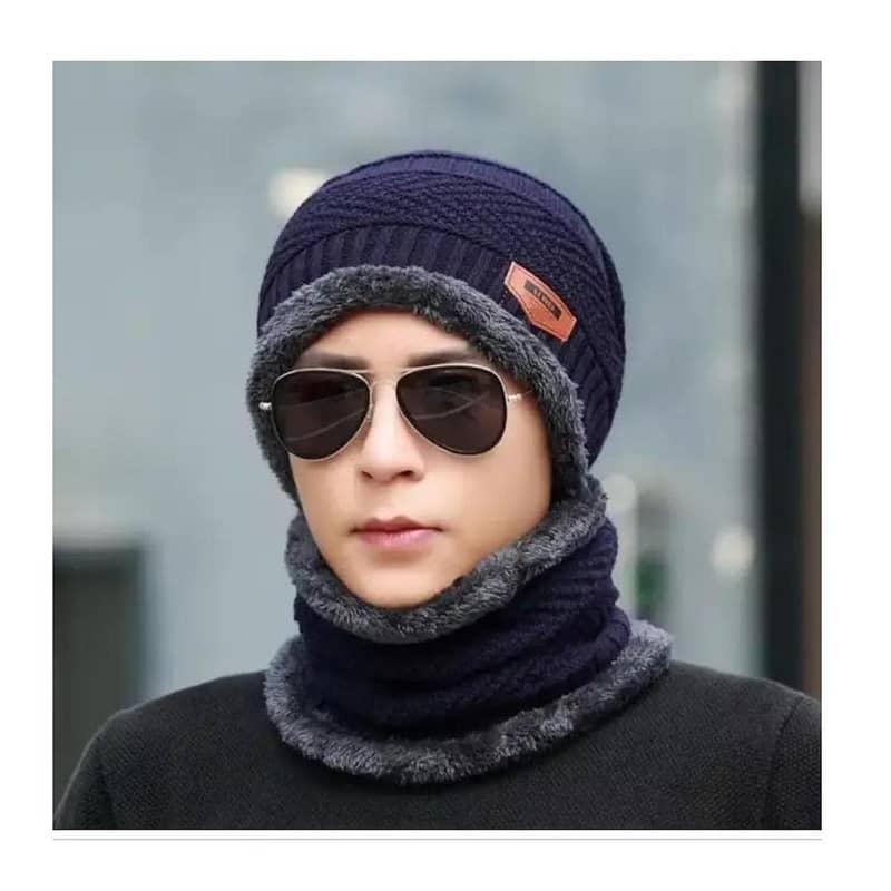 warm beanie cap,wool cap, neck cap 0