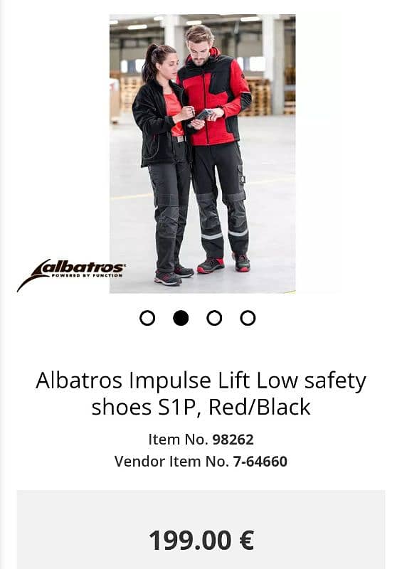 Albatros Impulse Lift Low Safety Shoes Red & Black 7