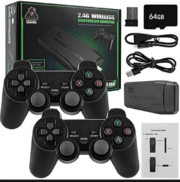 X2 64GB PLUS RETRO 3D 32000+ VIDEO GAMES 4K HD OUTPUT GAME STICK WITH 0