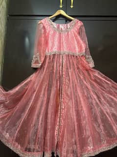 pink sharara frock