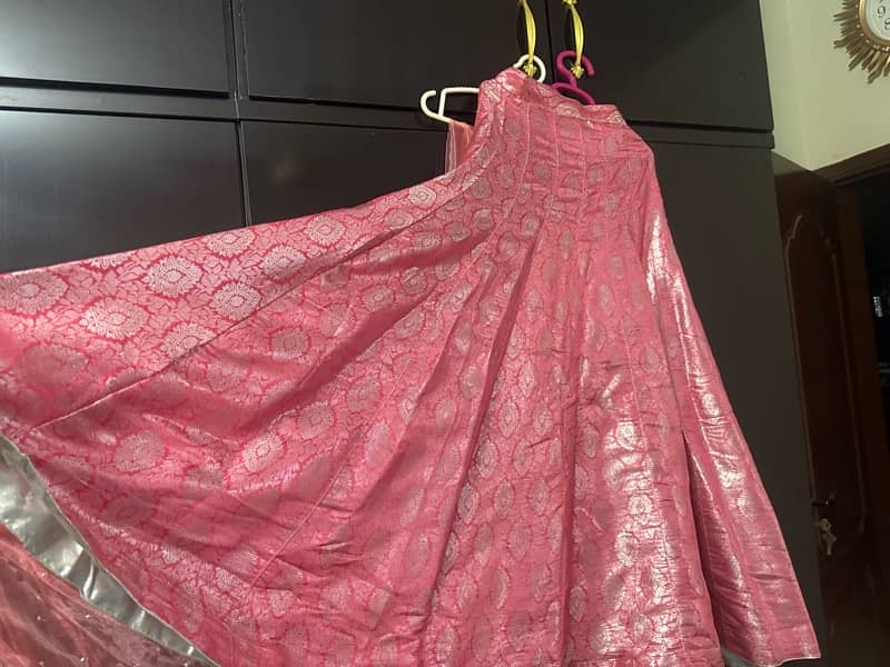 pink sharara frock 1