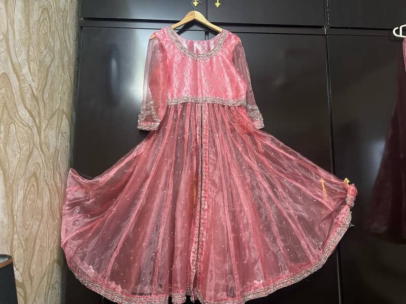 pink sharara frock 2