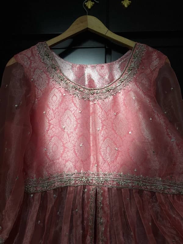 pink sharara frock 5