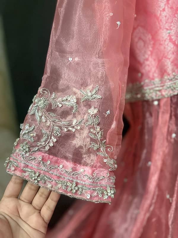 pink sharara frock 7