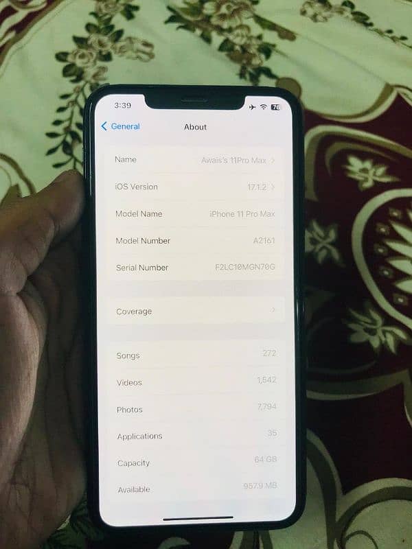 iPhone 11 Pro Max 64GB Non PTA Health 88% Water Pack 5