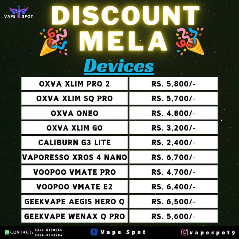 VAPE: DISCOUNT MELA 0