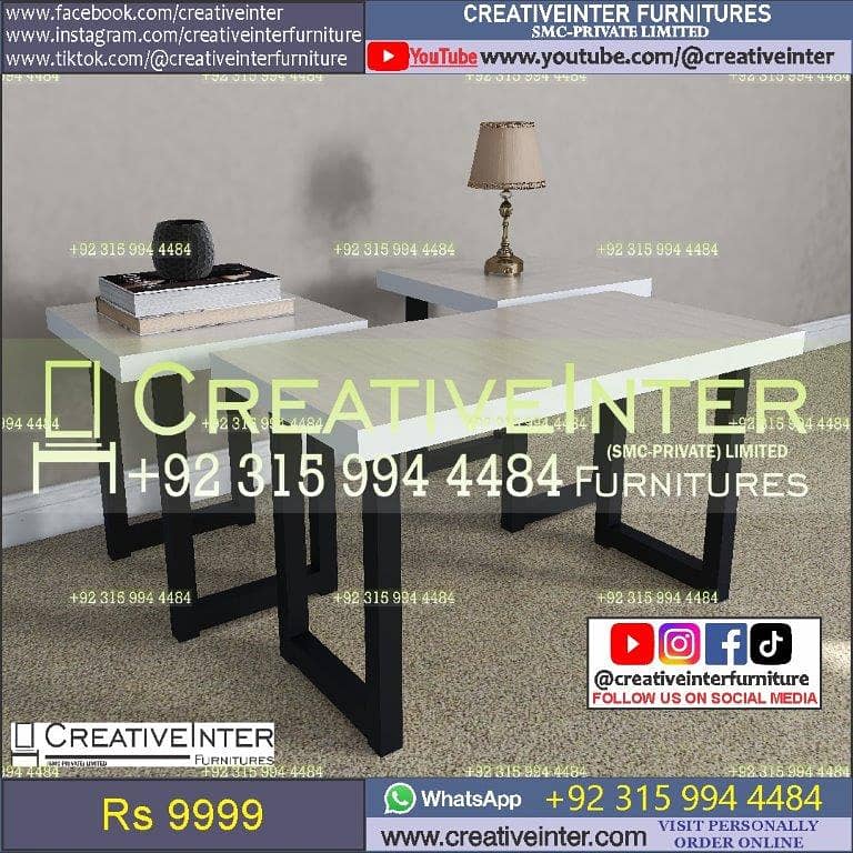 Coffee center table set office clordsgn makr sofa chair almari dining 9