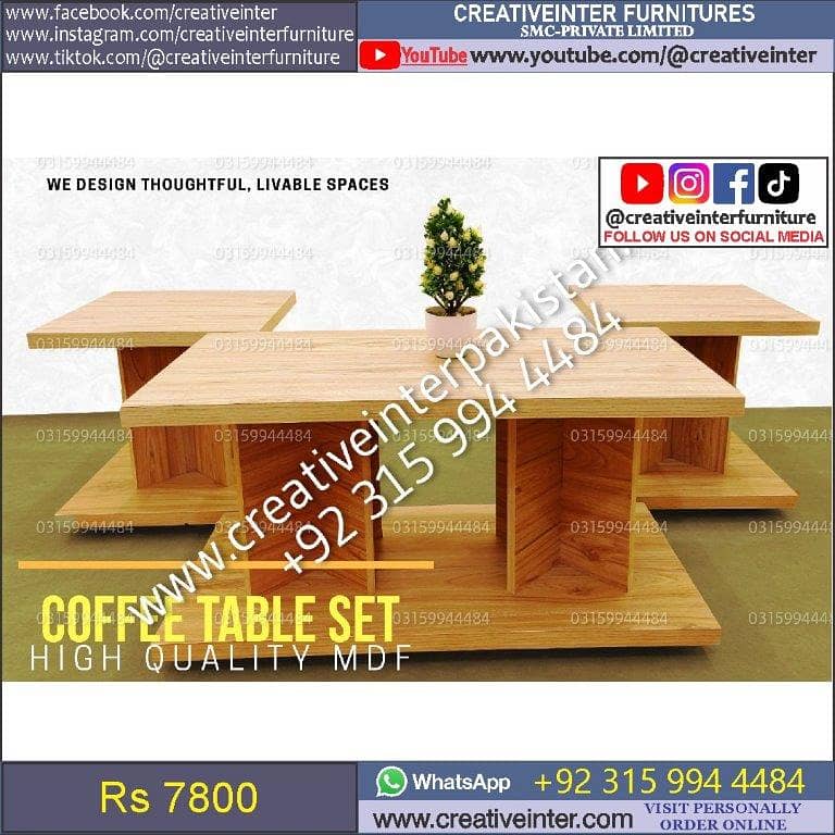 Coffee center table set office clordsgn makr sofa chair almari dining 10