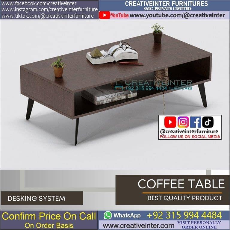 Coffee center table set office clordsgn makr sofa chair almari dining 17