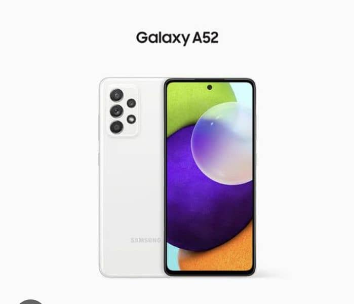 Samsung a52 complete box less use 0