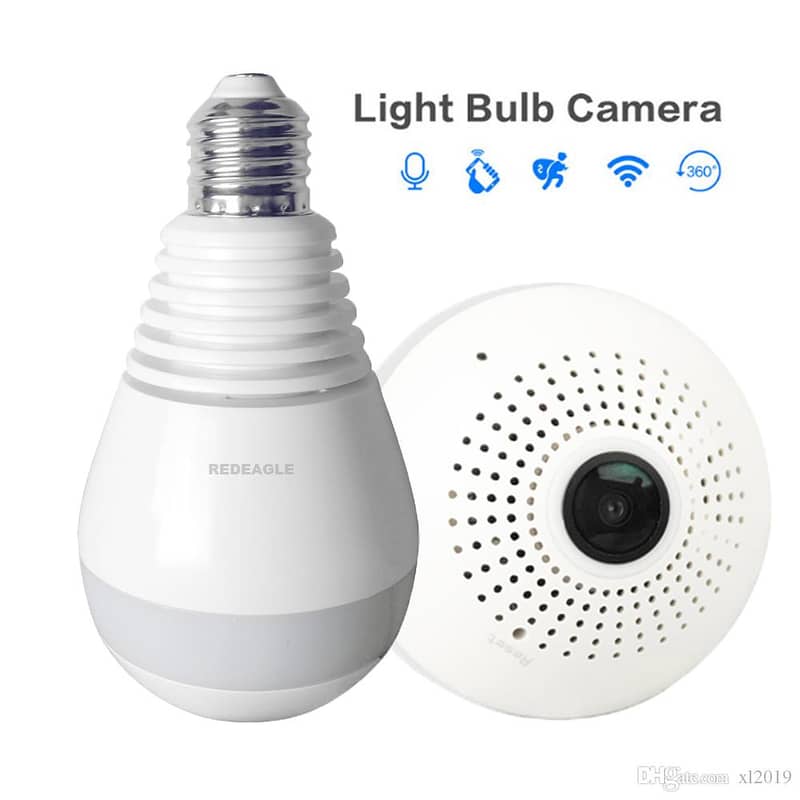 Ip Wireless Panoramic Bulb Camera 1080p Hd 2mp With V380 Pro App 0