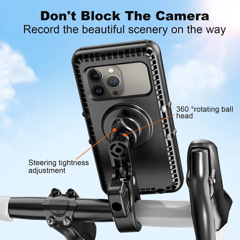 Motorcycle Phone Holder Waterproof Cell Phone Holder 4