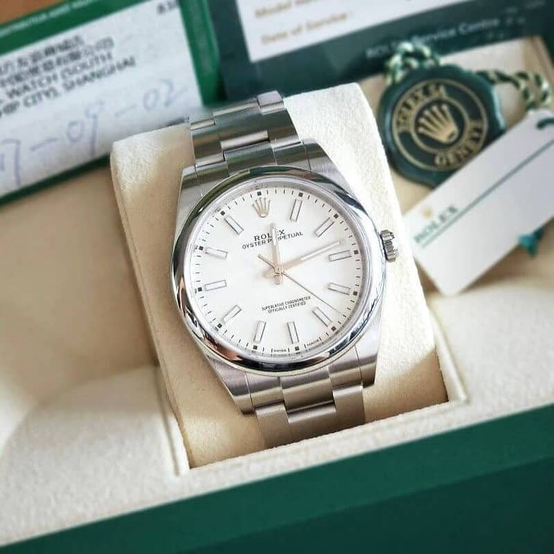 Rolex Chain Round stainless Steel Watch 0