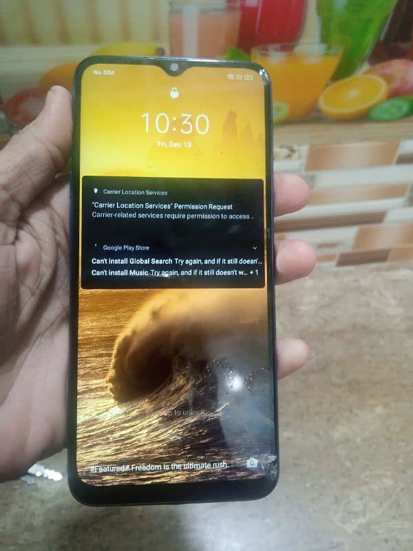 Realme 5 4/64 all okay just side sy glass crack hai 0