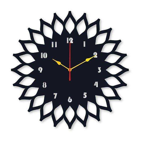 Sun Round Analogue Wall Clock 0