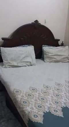 Double Bed with site table and Drasin Table